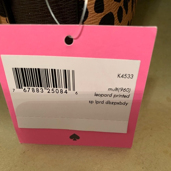 NWT Kate Spade Spencer Leopard Double-Zip Crossbody Purse - Picture 7 of 12